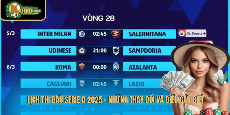 Lịch thi đấu Serie A